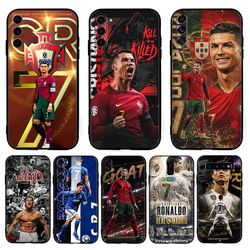 SAMSUNG สําหรับSamsung S20 S21 S23 S24 Plus Lite Fe Ultra Cristiano Ronaldoปลอก7Y2สีดําTPUซิลิโคนอ่อ