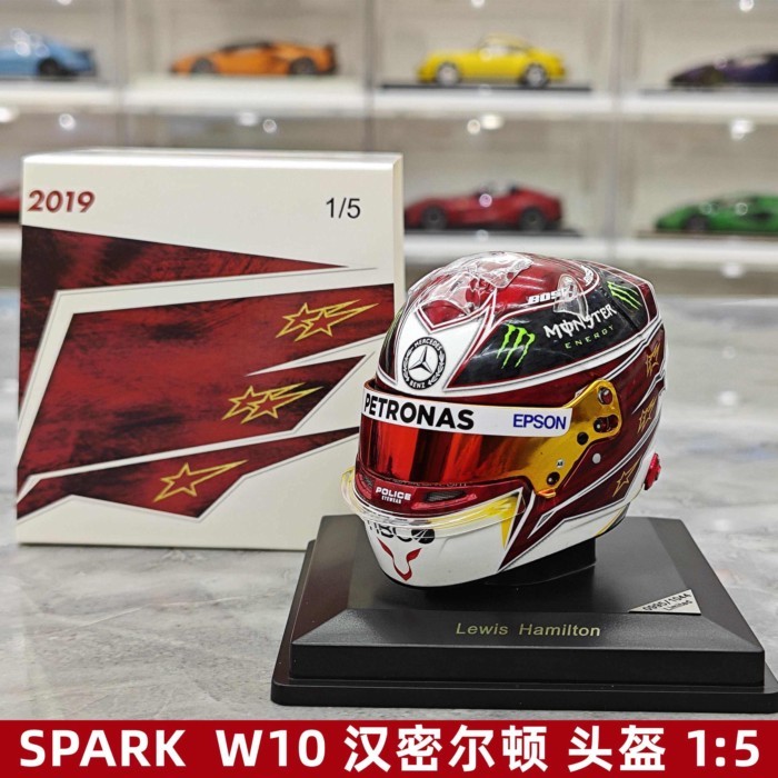 [Rijia Ready Stock] SPARK 2019 German Station W10 หมวกกันน็อค Hamilton F1 รุ่น 1: 5 Collection