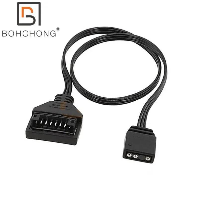 สําหรับ Lian Li Neon 6Pin 8Pin ARGB ควบคุมสายสําหรับ 2x8Pin 3x8Pin เมนบอร์ด 3pin อะแดปเตอร์สายเคเบิล