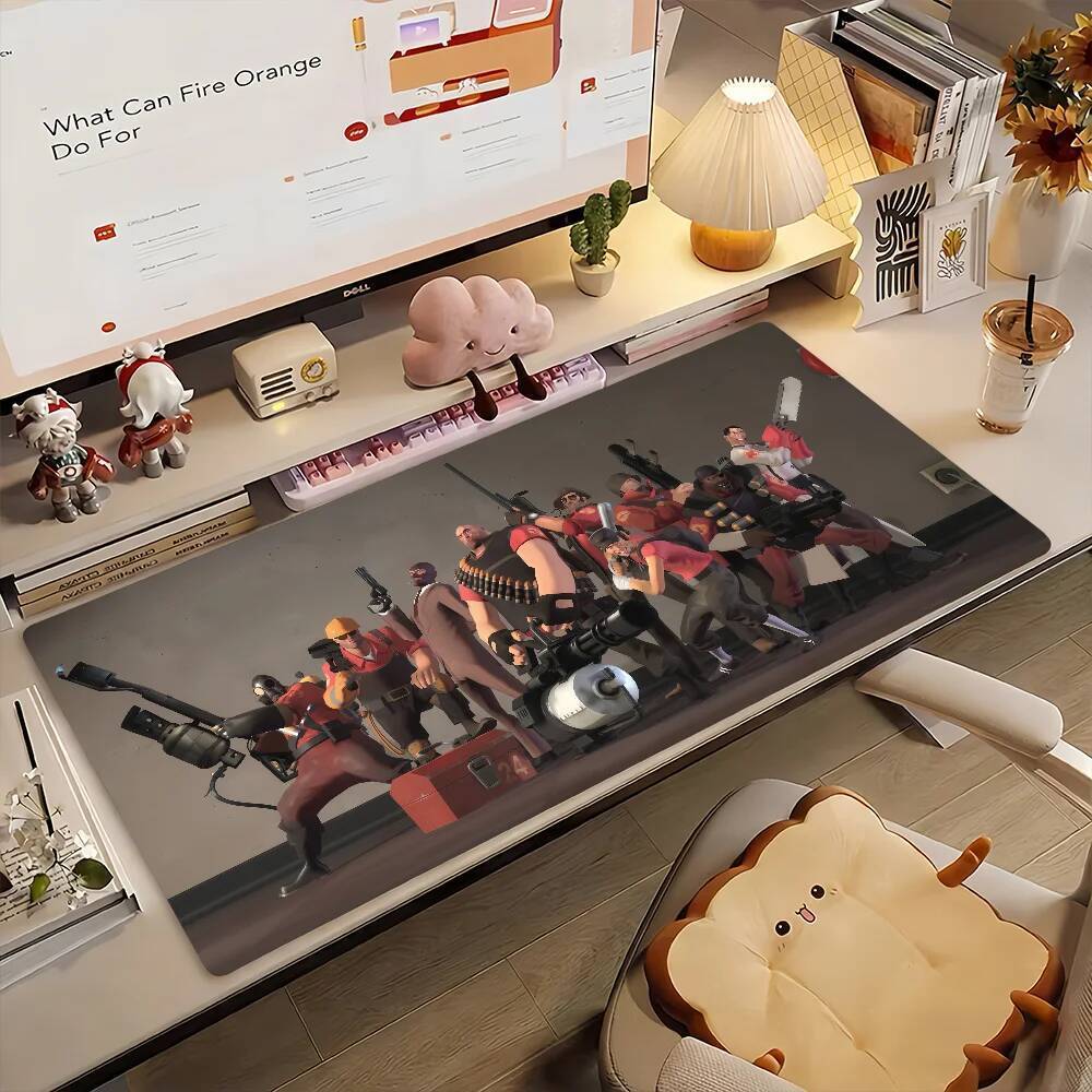 เกม T-Team F-Fortress 2 แผ่นรองเมาส์ยางกันลื่น Gamer Balance คอมพิวเตอร์ Mat Decoracion Deskmat แล็ป