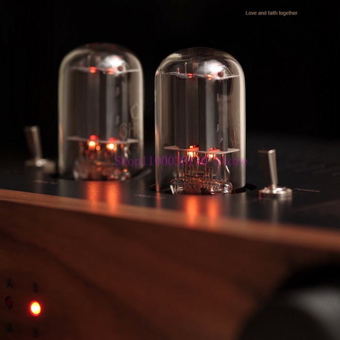 2*20W, 4-8 ohm, 6N8P+LM1875 vacuum tube+transistor, hybrid amplifier, wooden panel, HiFi integrated