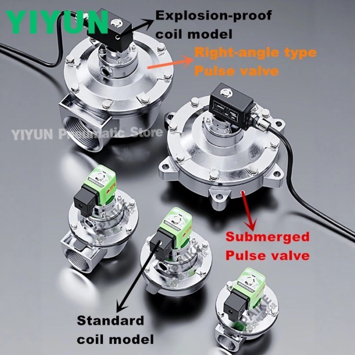 1pc DMF-Z-20/25/40S/50S/62S/76S Right-angle Type Pulse Valve DMF-Y-25/40S/50S/62S/76S Submerged DMF