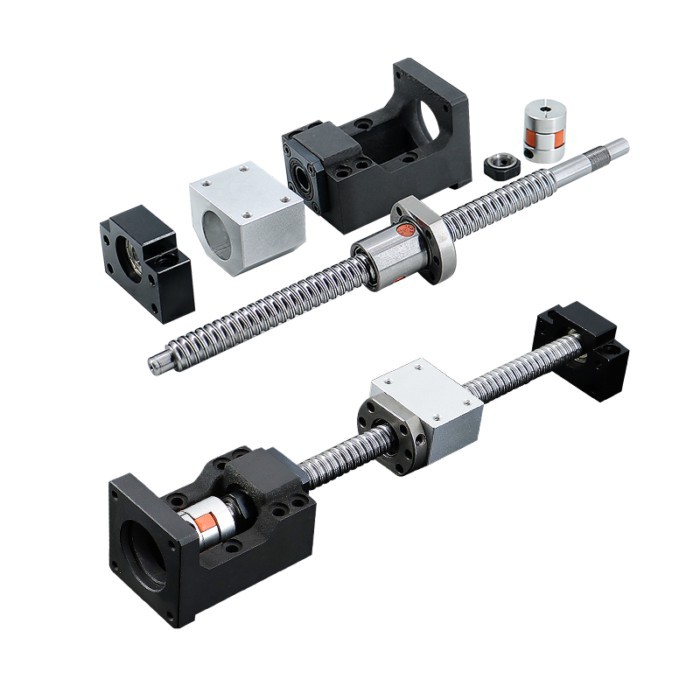 250mm to 1450mm 16mm SFU1605 1610 Rolled Ball Screw With BF12 HM12 Motor Mount Bracket For Nema23 2