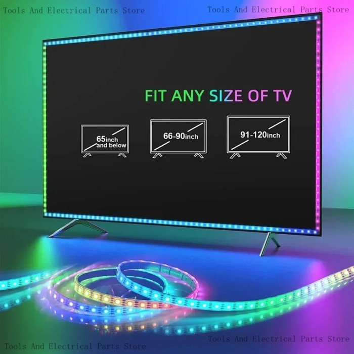 Lytmi 91-120Inch TV PC Gaming 2.0 Work Alexa Google Assistant App Control NEO Sync Box With LED TV