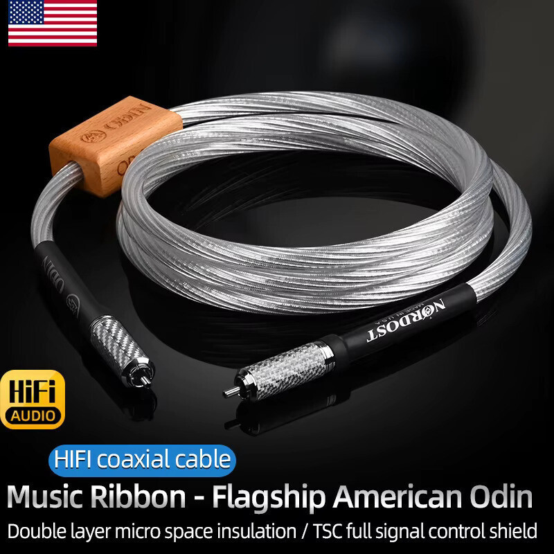 ATAUDIO Hifi RCA Coaxial สายสัญญาณเสียง 7N OCC ผสมเงิน RCA ชายกับชายสําหรับเครื่องขยายเสียงทีวี