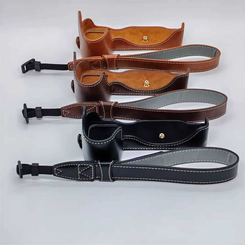 เหมาะสําหรับ Nikon Z5/Z6/Z7 II Oil Leather Base Camera Leather Case Protective Case Half Cover Hand 