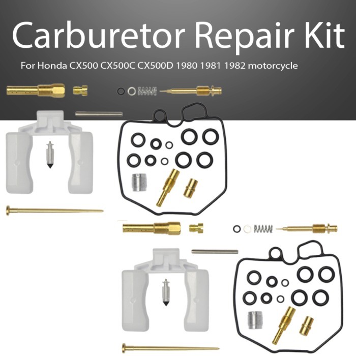 2 Set Carburetor Repair Rebuild Kit for Honda CX500 CX500C CX500D 1980 1981 1982 motorcycle