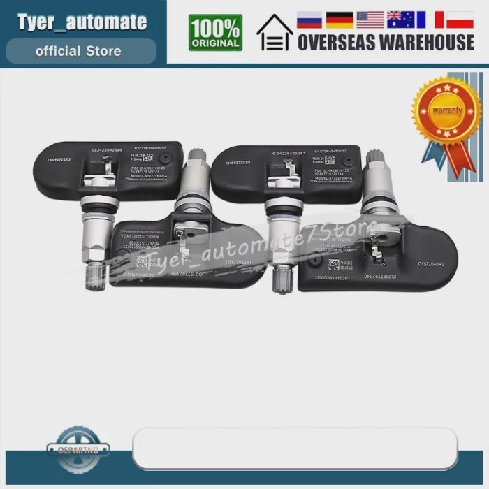 4PCS For Audi A3 A4 A5 Q5 S4 Volkswagen Beetle CC Golf GTI Jetta Passat R32 Tiguan 315MHz TPMS Tire