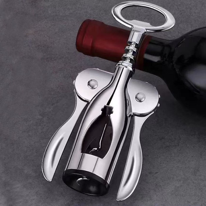 อลูมิเนียมอัลลอยด์เกลียวไวน์ Corkscrew ครัวเรือนสแตนเลสไวน์ที่เปิด Corkscrew ขายร้อน