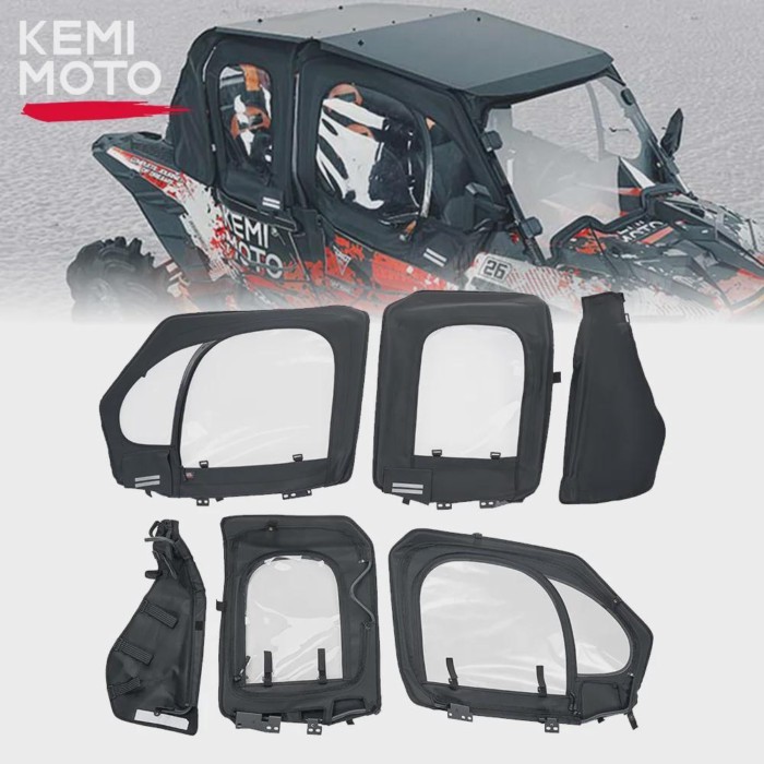 RZR KEMIMOTO UTV Soft Upper Door With Metal Door Frame Compatible with Polaris RZR XP 4 1000/ XP 4