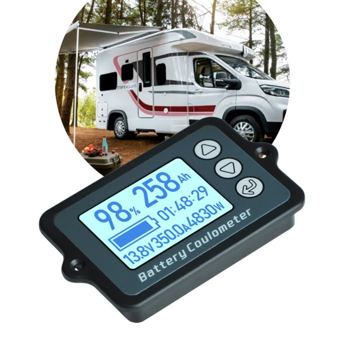 Professional Precision Vehicle Battery Capacity Tester Voltage Current Indicator Coulometer DC 8-12