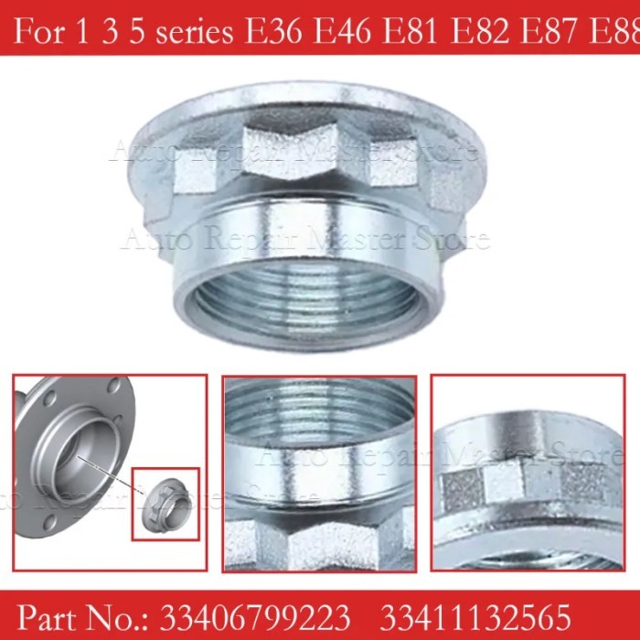 Double Hex Wheel Bearing Hub Nut M24x1.5mm 33406799223 33411132565 For 1 3 5 series E36 E46 E81 E82