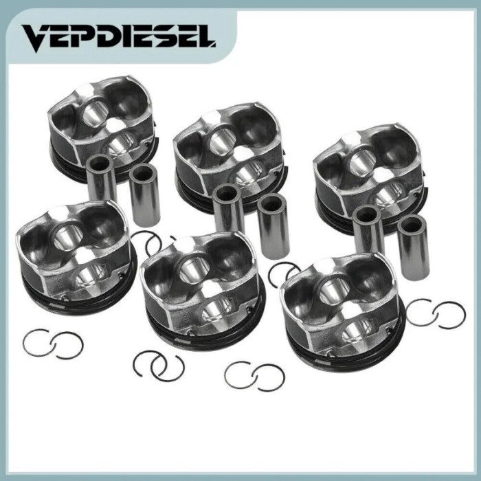 N54B30 6x ngine Pistons Rings Φ84mm STD For BMW 135i 335i 535i 740i X6 Z4 E90 E82 3.0L L6 112576102