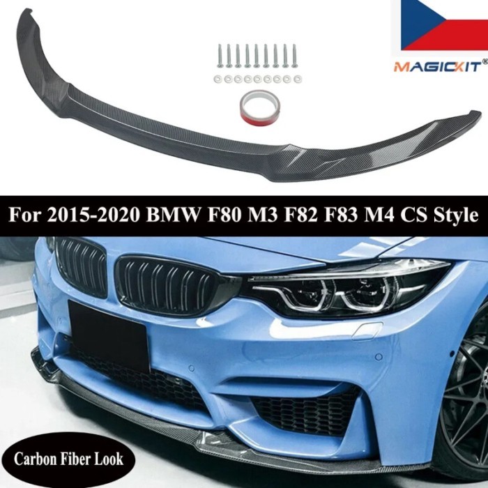 Front Bumper Lip for BMW M3 M4 F80 F82 F83 2015+ Diffuser Splitter Cover Gurad Protector Kits CS St