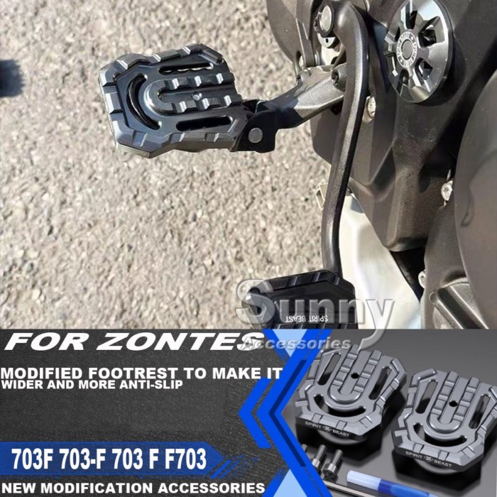 FOR ZONTES 703F 703-F 703 F F703 Motorcycle Pedal Enlarged Anti-slip Front Left and Right Pedals Th
