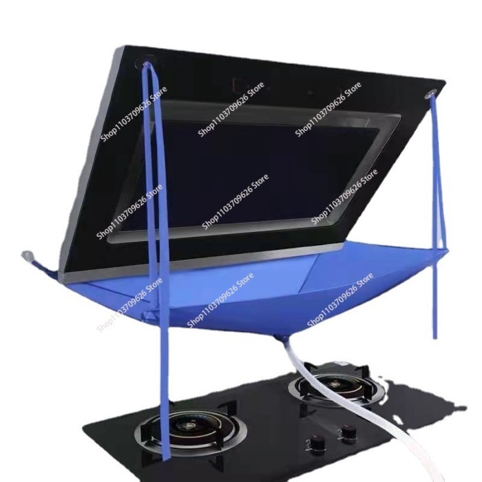 Range hood cleaning water receiving bag, range hood cleaning water receiving cover, range hood clea