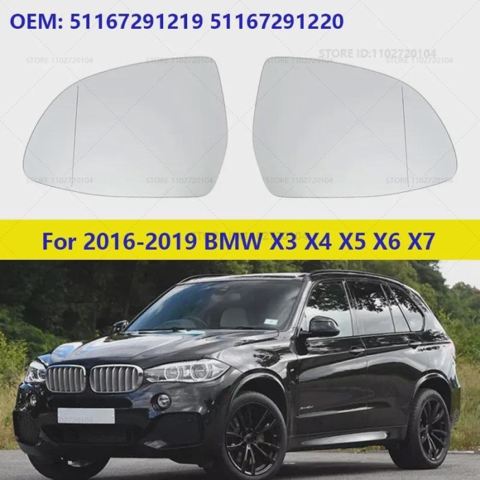 For 2016-2019 BMW X3 X4 X5 X6 X7 (F15 F16 F25 F26 F85 F86 F97 F98 G01 G02 G05 G06 G07) Rearview Len