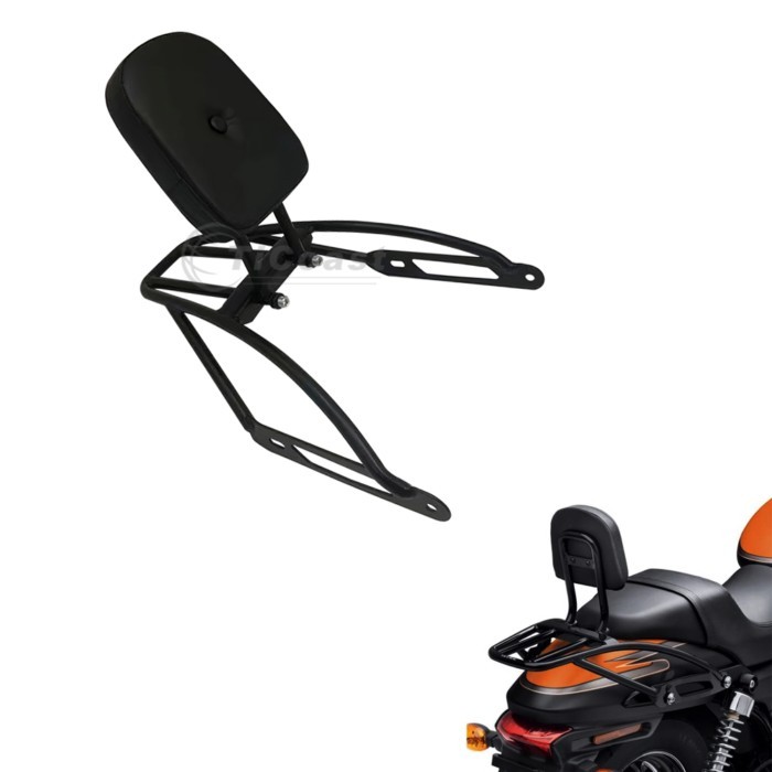 Motorcycle Detachables Passenger Backrest Sissy Bar Cushion Pad with Luggage Rack For Harley Davids