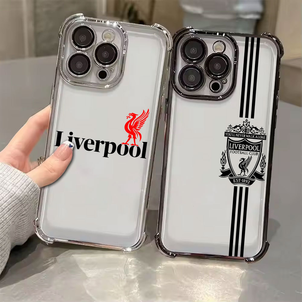Liverpool FC YOU WILL NEVER WALK ALONE Electroplated Case สําหรับ Samsung A57 5G A37 A17 A07 Clear C