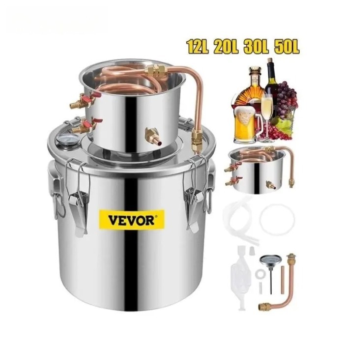 3 5 8 Gal Alcohol Distiller Machine Moonshine Apparatus Beer Brewing Equipment DIY Wine Dispenser K