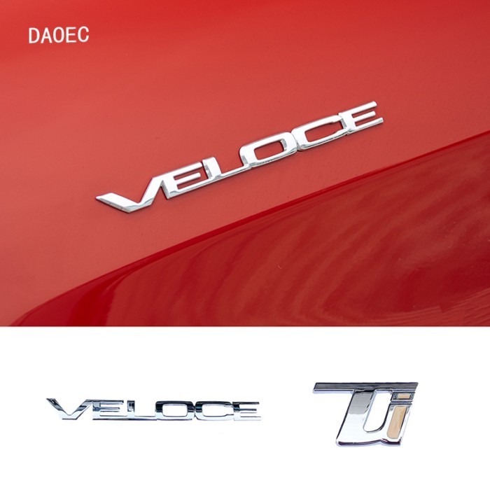 VELOCE Ti Letter Style Decorative Sticker  For Alfa Romeo Giulia Stelvio Modified Accessories