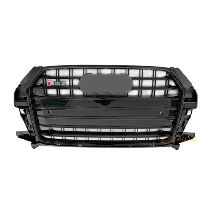 Hot Sale SQ3 look Gloss Black ABS front bumper Grille UPPER for Audi Q3 8U SQ3 Q3 S-line 2016 2017