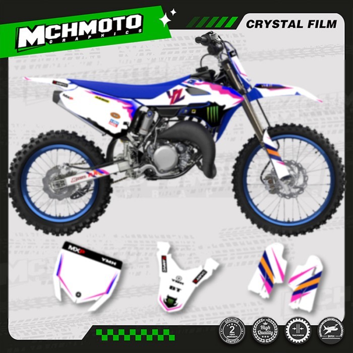 MCHMFG Motorcycle Graphics Background Decal For YAMAHA 2022 2023 2024 2025 YZ85 Number Name Custom