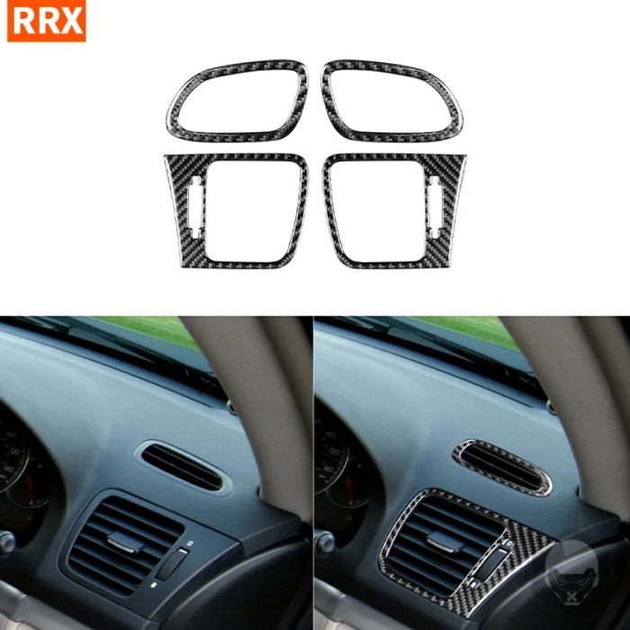 For Subaru Legacy/Outback 2005-2009 Carbon Fiber Stickers Defogging Outlet Air Conditioning Vents C