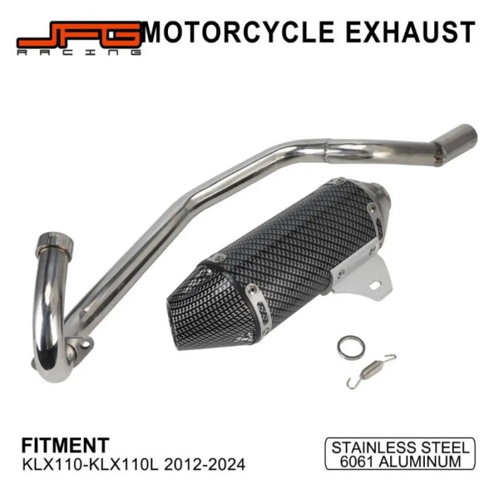 Motorcycle Accessories Exhaust Pipe Escape-Pipe Full System For Kawasaki KLX110 KLX 110 KLX110L KLX