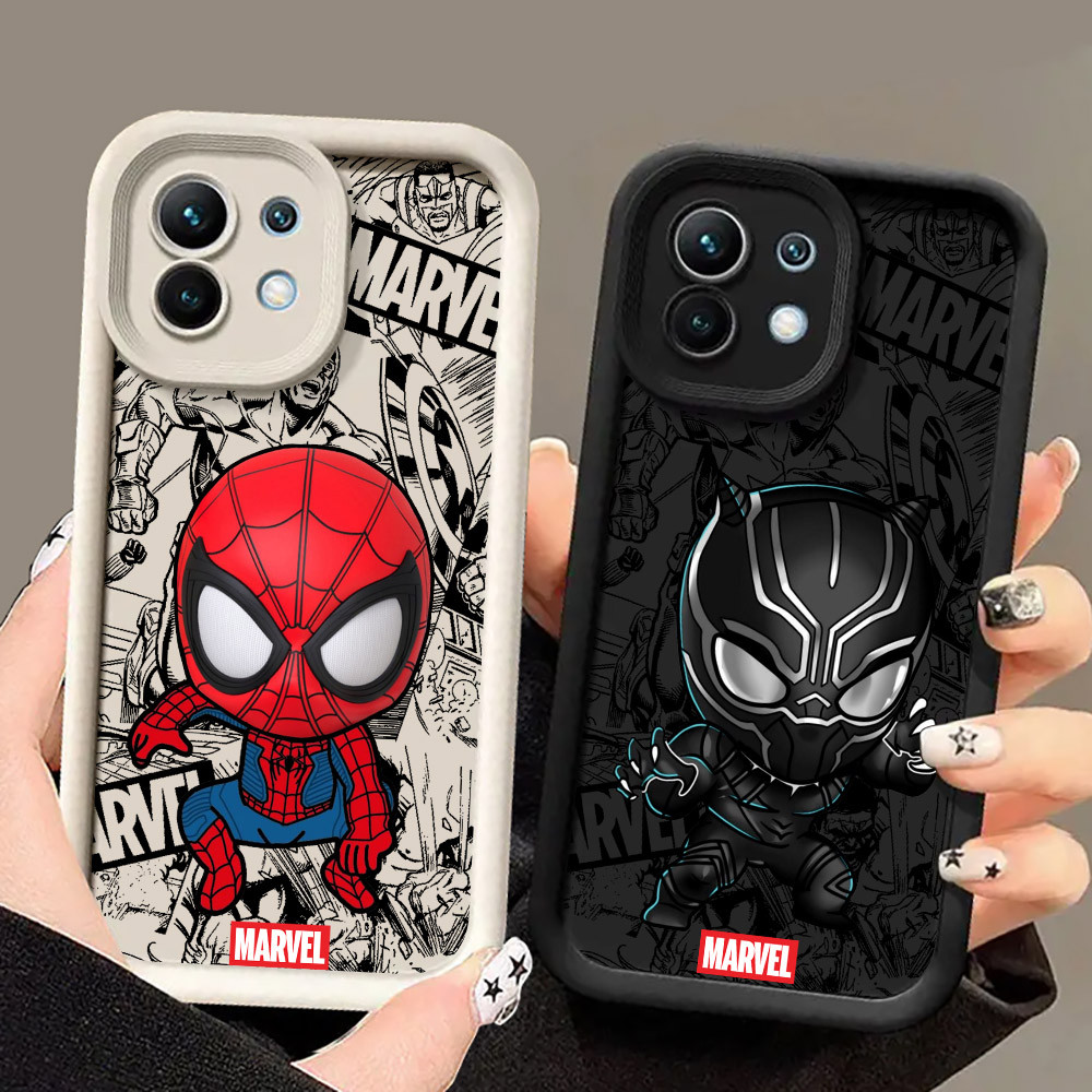 น่ารัก Spiderman Black Panther Ironman Venom Marvel เคสโทรศัพท์สําหรับ Xiaomi 17 Pro 15 Utra 13T 14T