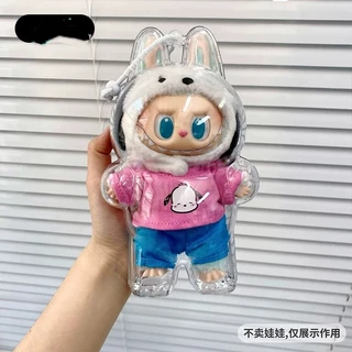 [สต๊อกสินค้าในพื้นที่] 3PCS LABUBU THE MONSTERS Sanrio Character Series ตุ๊กตาตุ๊กตา HD Clear Case Dust-proof Protective Case Acrylic Storage Box Doll Pendant Accessories (NO DOLL)