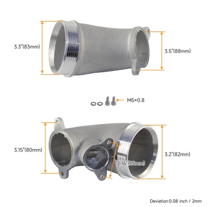 Aluminum Pipe+High-Flow Performance Intake  BMW S58 Engine M2 G87 2023+ M3 CS G80 2020+ M4 CSL G82