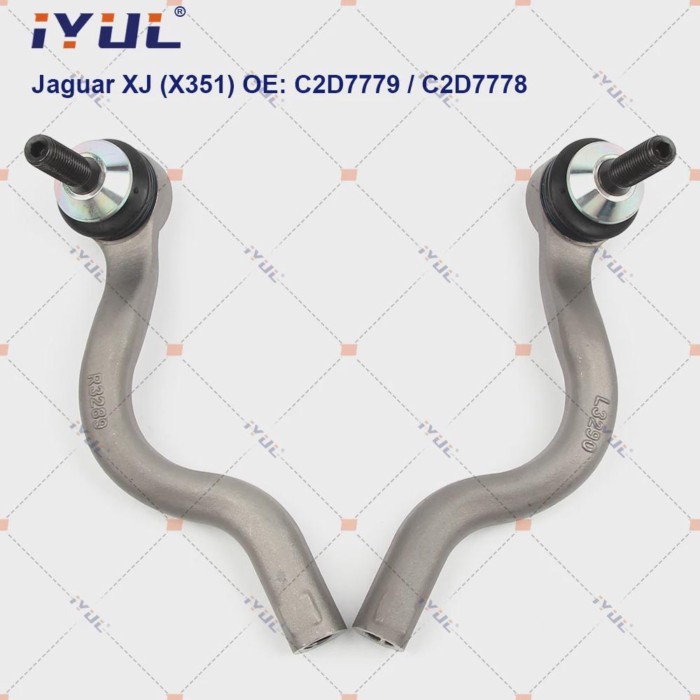 IYUL A Pair Front Axle Outer Steering Tie Rod Ends Ball Joint For Jaguar XJ XJL X351 C2D7779 C2D777