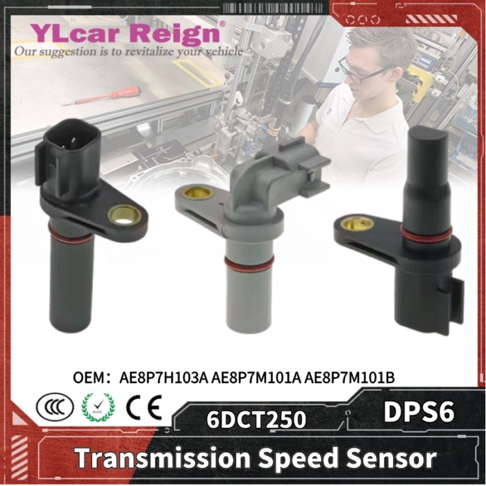 3pc/set 6DCT250 DPS6 AE8P7H103A AE8P7M101A AE8P7M101B Automatic Transmission Speed Sensor Kit For F