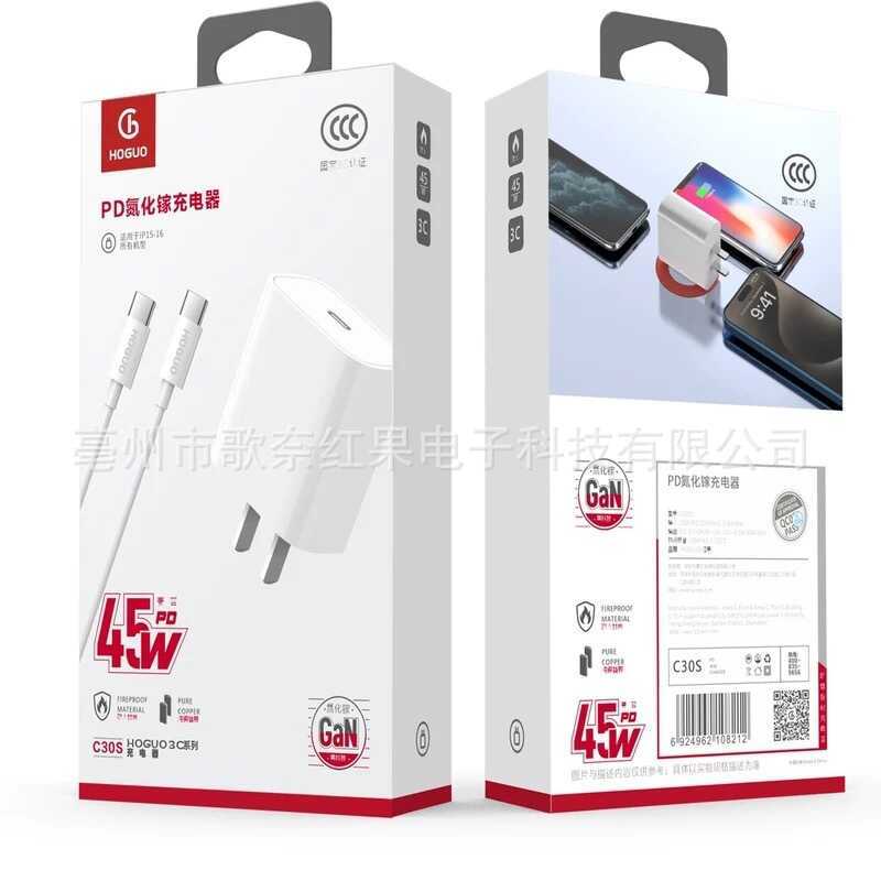 ผลไม้สีแดง C30S 45W โทรศัพท์มือถือ PD Fast CHARGING Charger 3C Certification Full 45WPD หัวชาร์จ PD 