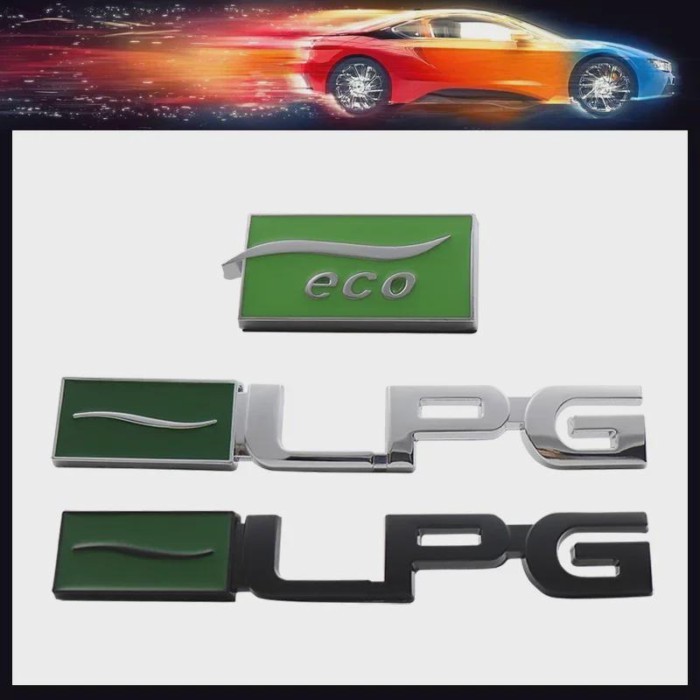 Car Styling LPG ECO Car Fender Door trunk Nameplate Decal Emblem Badge Sticker for Universal Vehicl