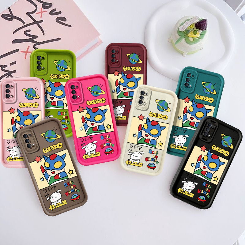 ปลอกสําหรับ OPPO Reno 4 4F / Reno 5F / Reno 8Z / Reno 8T / Reno 7Z น่ารัก Kamen Superman Crayon Shin