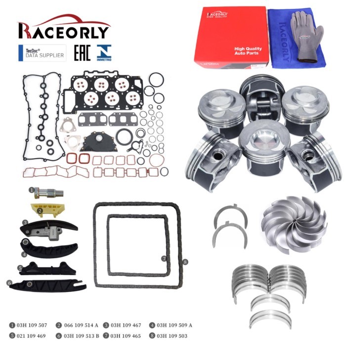 RACEORLY Engine Rebuild Timing Kit For Cayenne AUDI Q7 VW Touareg 3.6L VR6 BHK