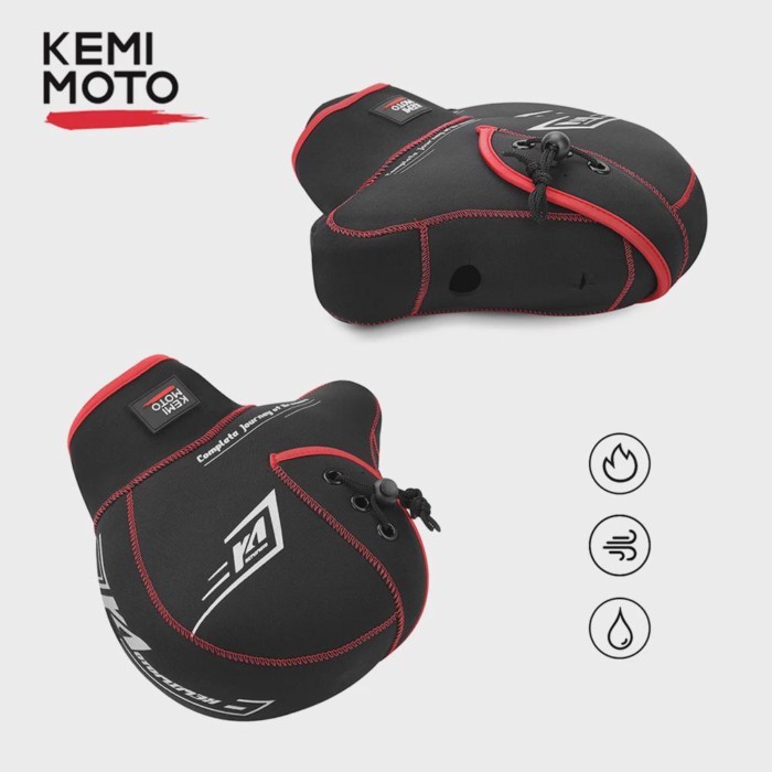 KEMiMOTO Motorcycle Gloves handlebar gloves Scooter Hand Bar Winter Gloves ATV Fur Mitts Motorbike