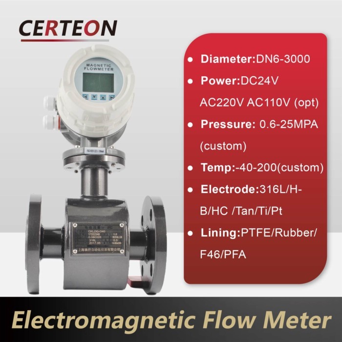 LDG Electromagnetic Flow Meter DN65-DN100 Digital Water Meter Sewage Flow Meter Pipeline Flow Meter