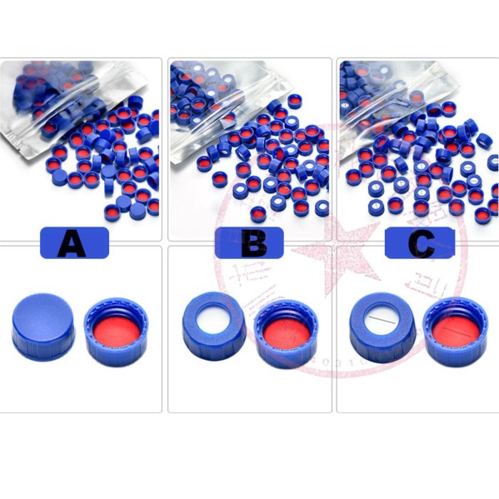 100pcs/lot caps for 1.5ml/2ml Blue screw chromatographic bottle
