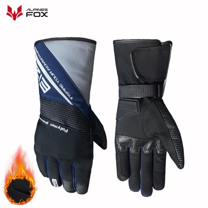 Winter Warm Motorcycle Thermal Gloves Men Women Waterproof Biker Gloves Fleece Windproof Motocross