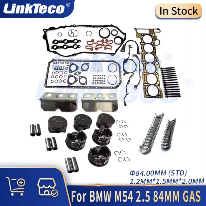 Engine Parts Full Gasket Bolt set Piston Rings Kit 3.0 L 00-08 Gas M54B30 306S3 M54 For BMW 330i 53