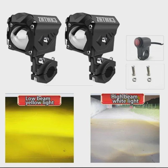 Motorcycle Headlight 3570 60W LED Fog Lights Spotlight Auxiliary Driving Lamp Universal Moto Spot L