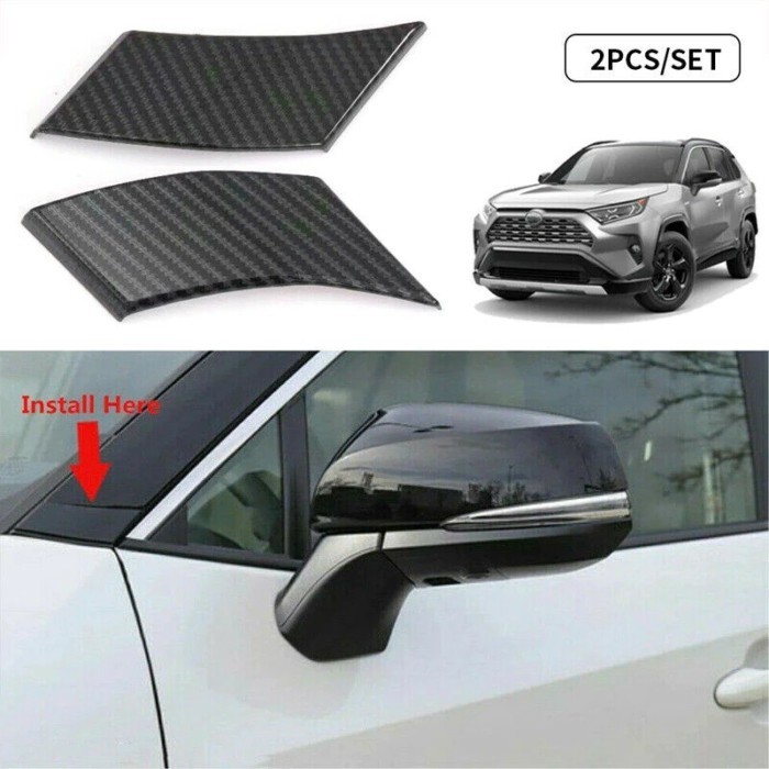 For Toyota RAV4 RAV 4 2019 2020 2021 2022 Carobn Fiber Front Window A Pillar Cover Trim A+C Pillar