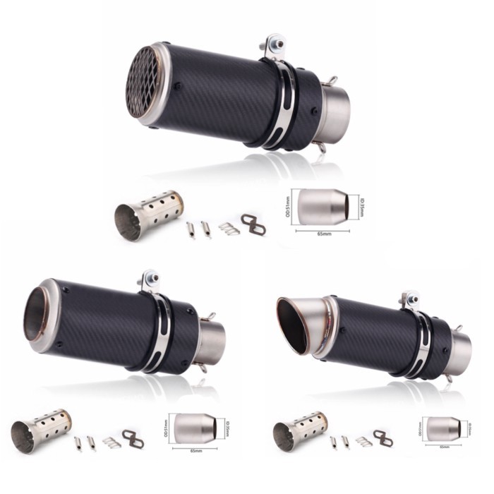 For MT07 R1 ER6N CBR250R Motorcycle Exhaust Modified Muffler Pipe Scooter Pit Bike Dirt Motocross f