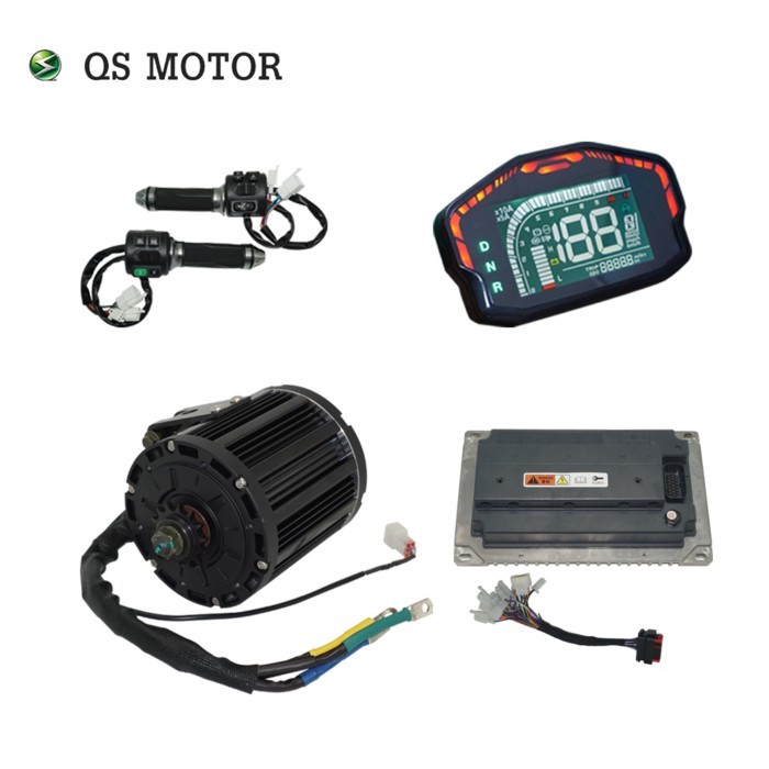 QS Motor Kit QS138 90H 4000W Mid Drive Motor With EM200-2SP Controller Powertrain for Offroad Dirtb