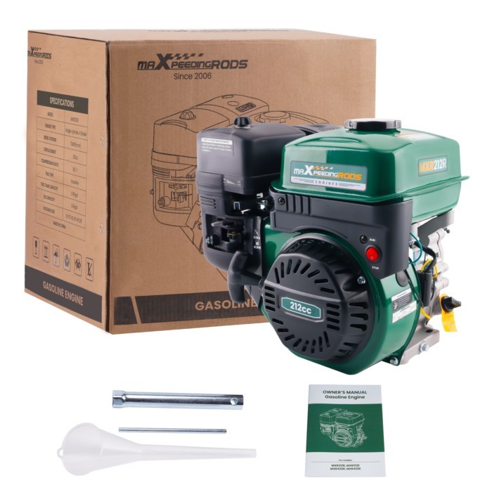 7HP Petrol Engine 3.6KW 212cc 4 Stroke OHV Horizontal Gas Engine Recoil Start