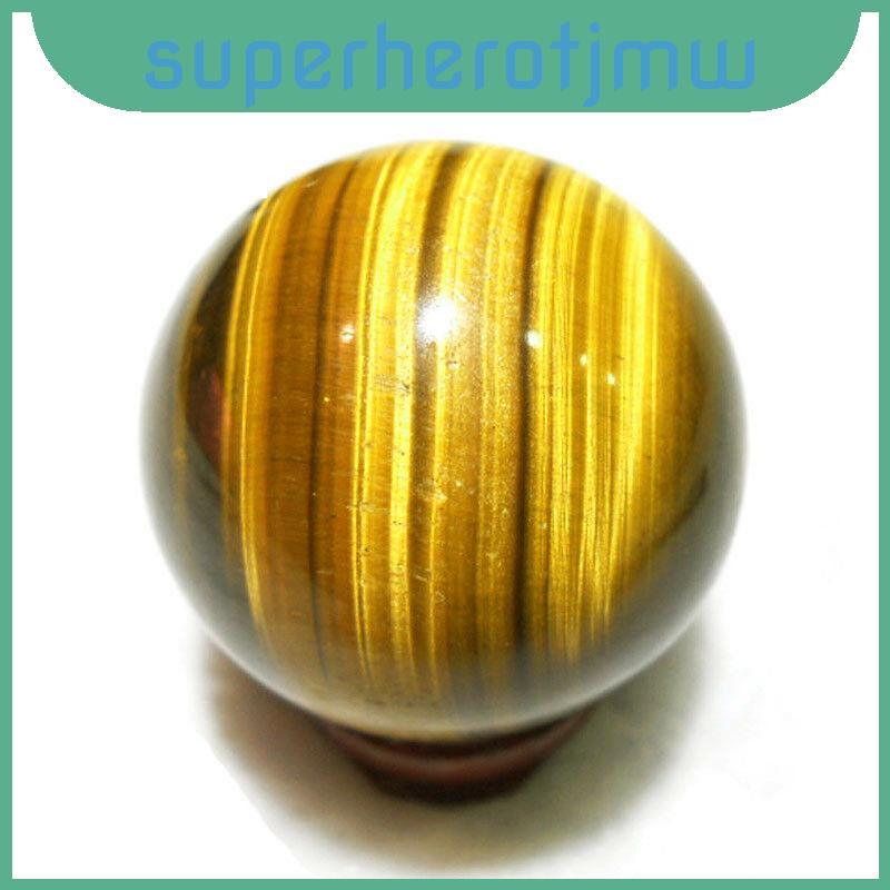 ของแท้ธรรมชาติ Tiger Eye Quartz Crystal Sphere ในสีเหลืองเข้มสําหรับและความเข้มข้นของสมดุล