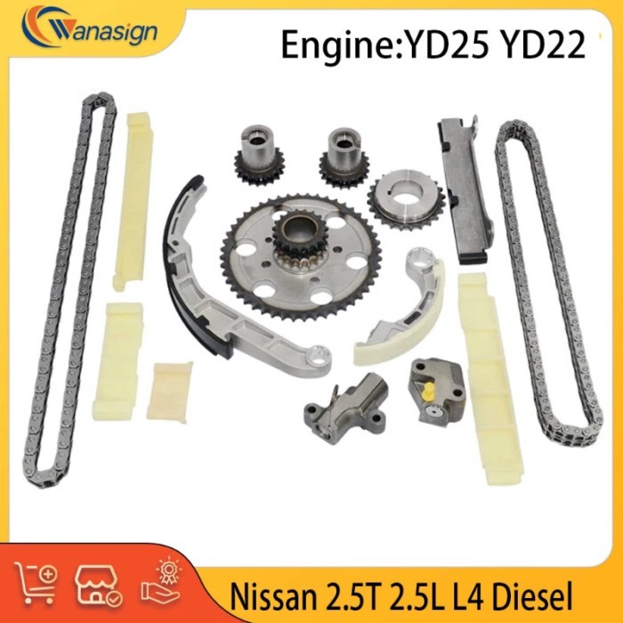 Engine YD22 YD25 Timing Chain Kit Fit 2.5 T L L4 Diesel For Nissan AD Almera Bassara Hardbody King